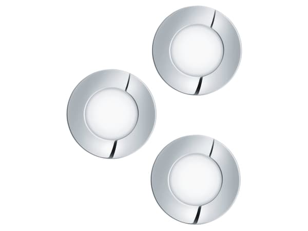 EGLO FUEVA 1, Innsunket spotlight, 3000 K, 340 lm, 220-240 V, Kromfarget, Hvit