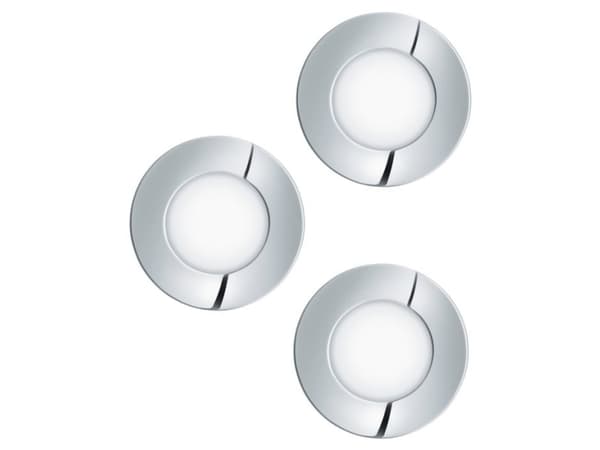 EGLO FUEVA 1, Innsunket spotlight, 3000 K, 340 lm, 220-240 V, Kromfarget, Hvit Kromfarget, Hvit