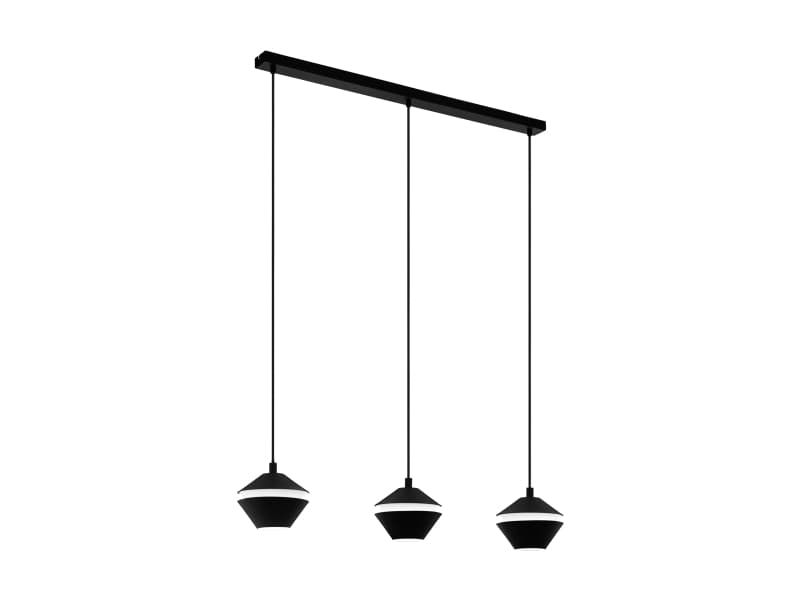 EGLO PERPIGO LÅNG HYLLA GU10 3X400LM SVART