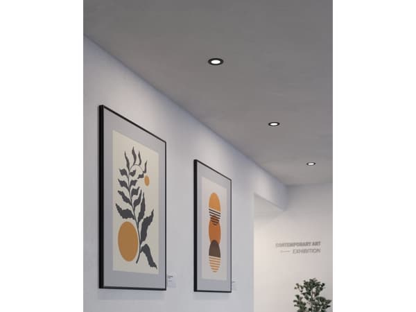 EGLO Fueva 5, Nedtryckbar spotlight, 1 lampor, LED, 4000 K, 330 LM, Svart, Vit
