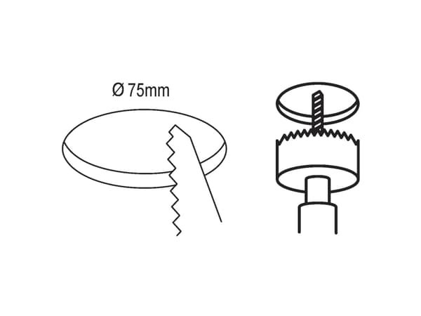 EGLO Fueva 5, Nedtryckbar spotlight, 1 lampor, LED, 4000 K, 330 LM, Svart, Vit