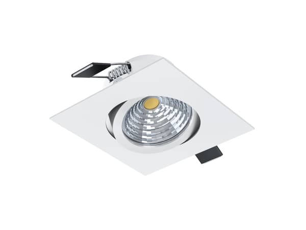 EGLO Saliceto, Innsunket spotlight, Ikke-utskiftbare pærer, 1 ampuller, LED, 4000 K, Hvit