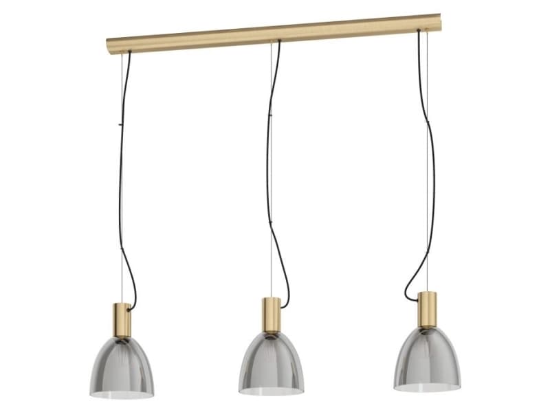 EGLO LEBALIO LÅNG HYLLA 3L E27 BM/SVART TRANSP.