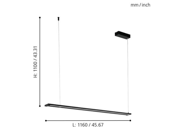 EGLO AMONTILLADO, Fleksibel montering, Sort, Sort, Aluminium, Plast, Stål, IP20, II