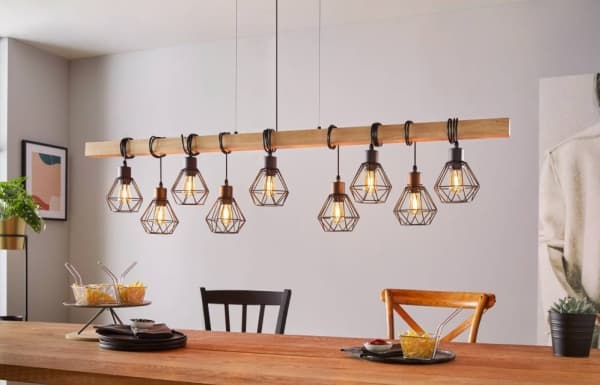 EGLO TOWNSHEND 5 LANGBORD 9L SORT/EIK