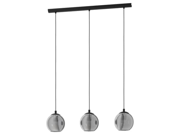 EGLO Ariscani, Sort, Gjennomsiktig, Sort, Gjennomsiktig, Glass, Stål, Sort, Innendørs, IP20 Sort, Gjennomsiktig
