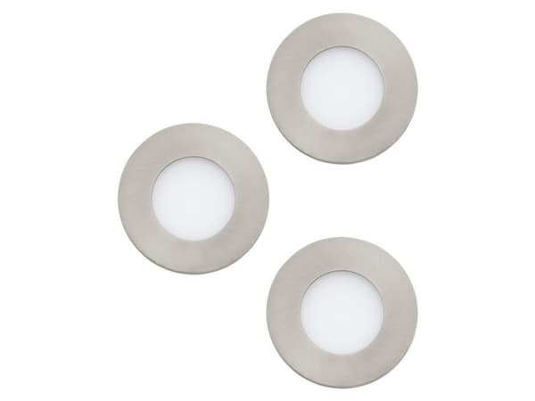 EGLO FUEVA 1, Innsunket spotlight, 3000 K, 340 lm, 220-240 V, Nickel, Hvit Nickel, Hvit