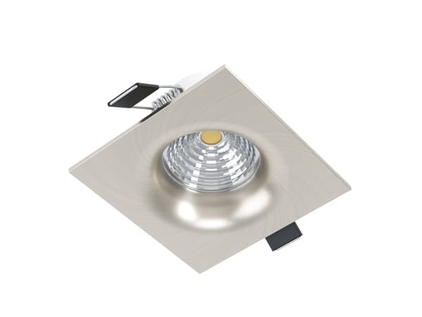 EGLO Saliceto, Innsunket spotlight, Ikke-utskiftbare pærer, 1 ampuller, LED, 4000 K, Satin Stål
