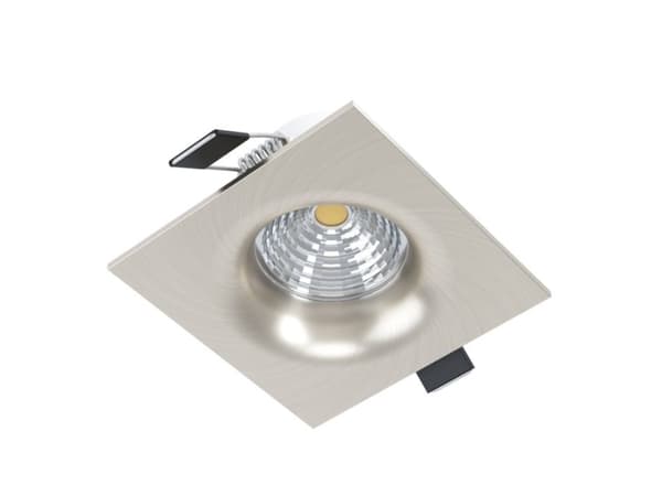 EGLO Saliceto, Innsunket spotlight, Ikke-utskiftbare pærer, 1 ampuller, LED, 4000 K, Satin Stål Satin Stål