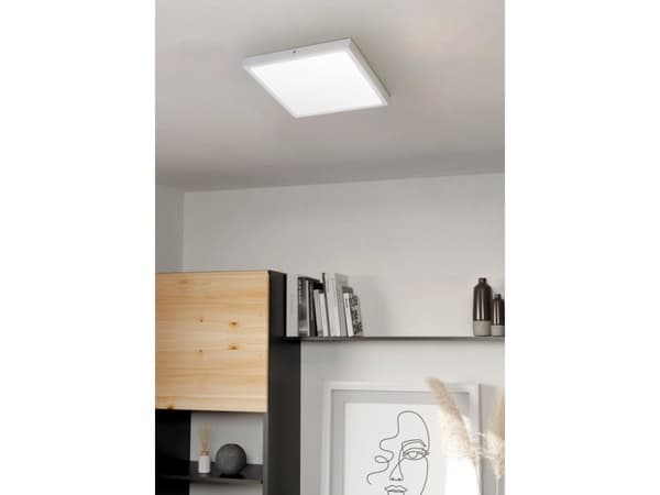EGLO 97268, firkant, Tak, Overflatemontert, Hvit, Aluminium, Plast, II
