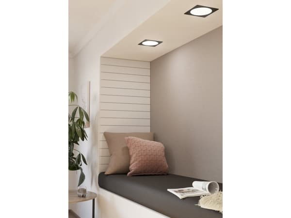EGLO Fueva 5, Innsunket spotlight, 4000 K, 1350 lm, 220-240 V, Sort, Hvit