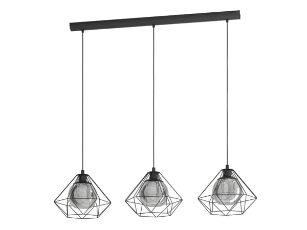 EGLO Vernham, Stelt fäste, Svart, Transparent, black-transparent, Stål, Glas