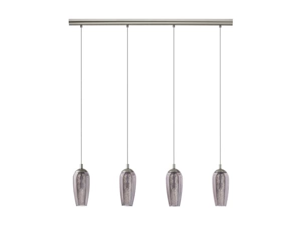 EGLO Farsala, Fleksibel montering, Sort, Satin Stål, Gjennomsiktig, Sort, Gjennomsiktig, Stål, Glass, Innendørs Svart, Satinstål, Transparent