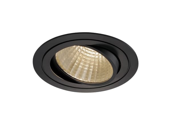 SLV NEW TRIA 1 SET, Innsunket spotlight, LED, 29 W, 3000 K, 2425 lm, Sort
