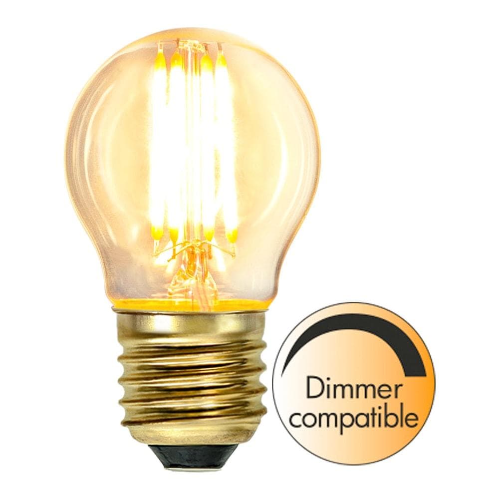 Klotlampa LED E27 G45 2100 kelvin 350 lumen soft glow dimbar