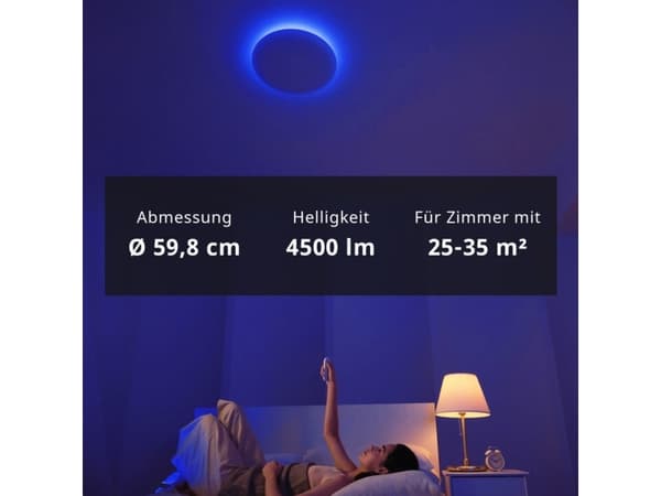 Yeelight Arwen C-sarja 550C - Kattovalaisin - LED - 50 W - luokka F - lämpimästä viileään valkoiseen valoon - 2700-6500 K - pyöreä - valkoinen