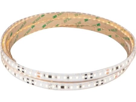 LEDstrip 230V IP65 MidLum 3000K 10m, 120°, 7W/m, 700lm/m, Ra>80. Levetid L70 90.000 timer. Leveres i 10m. PROFESSIONEL