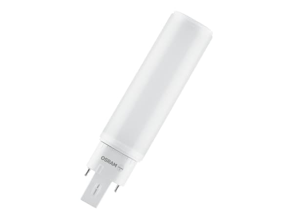OSRAM DULUX D - LED-lyspære - form: tubulær - mattslipt finish - G24d-2 - 7 W (ekvivalent 18 W) - klasse F - varmt hvitt lys - 3000 K