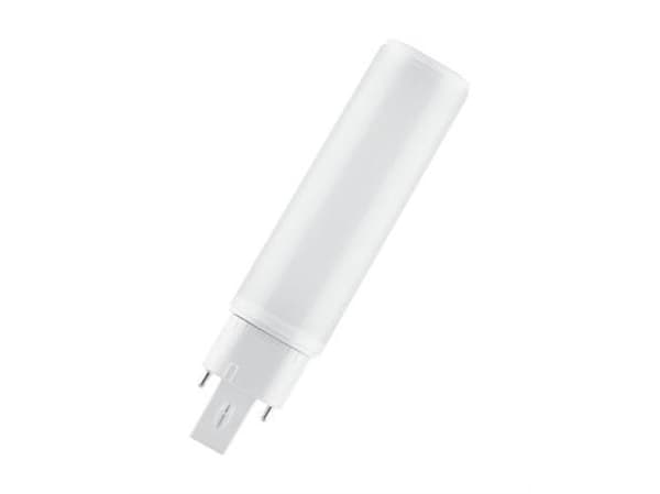 OSRAM DULUX - LED-glödlampa - form: tubulär - glaserad finish - G24q-2 - 7 W (motsvarande 18 W) - klass F - varmt vitt ljus - 3000 K