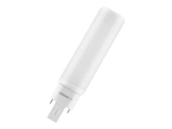 OSRAM DULUX - LED-glödlampa - form: tubulär - glaserad finish - G24q-2 - 7 W (motsvarande 18 W) - klass E - svalt vitt ljus - 4000 K