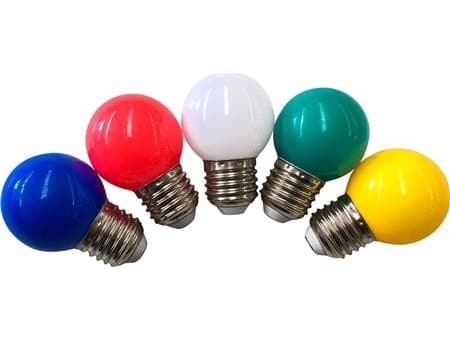 LYSKILDE E27 1W BLÅ ø45mm Plast kugle