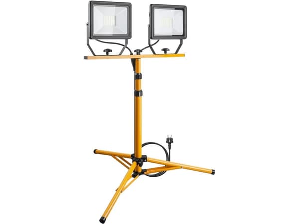 Goobay 49984, 100 W, LED, 4,6 kg, IP65, Musta, Keltainen, Vapaasti seisova työvalo