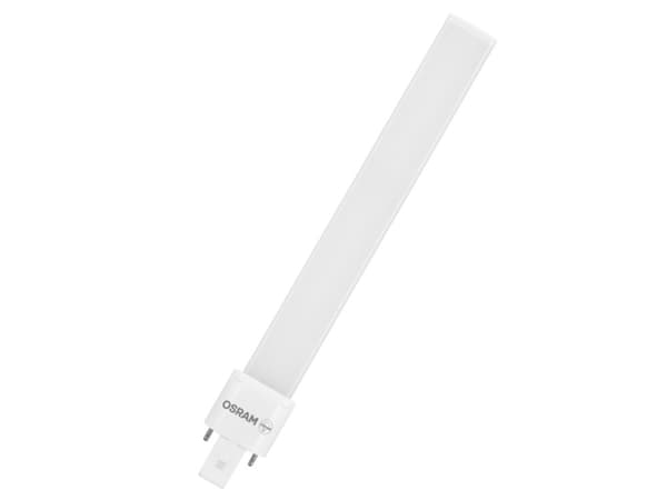 OSRAM DULUX S - LED-lyspære - form: biaks - mattslipt finish - G23 - 6 W (ekvivalent 11 W) - klasse F - varmt hvitt lys - 3000 K