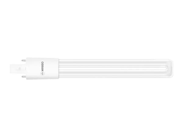 OSRAM DULUX S - LED-lyspære - form: biaks - mattslipt finish - G23 - 6 W (ekvivalent 11 W) - klasse F - varmt hvitt lys - 3000 K