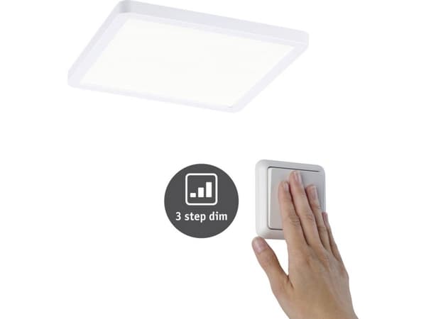 Paulmann 93059, Rektangulær, Tak/Vegg, Overflatemontert, Hvit, Plast, IP44
