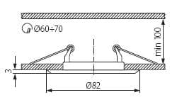 Kanlux Ceiling lighting point fitting ARGUS CT-2114-BR/M matt brass (00324)