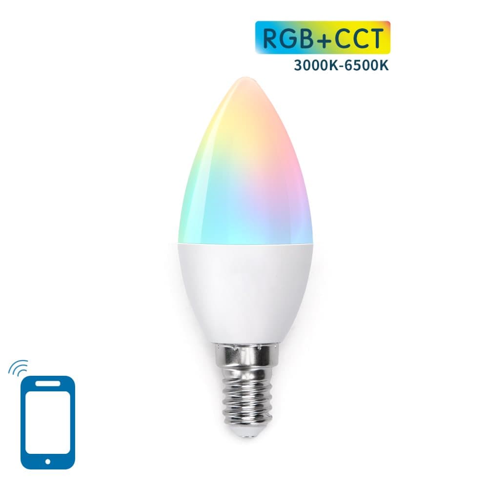E14 C37 7W WIFI RGB+CCT