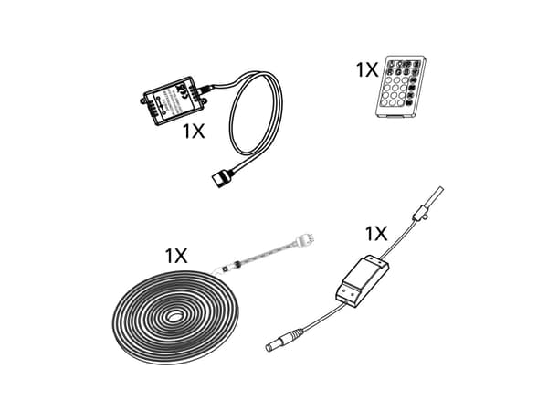 EGLO Flexible Stripe, Universale lysstriper, Innendørs, Hvit, IP20, II, LED