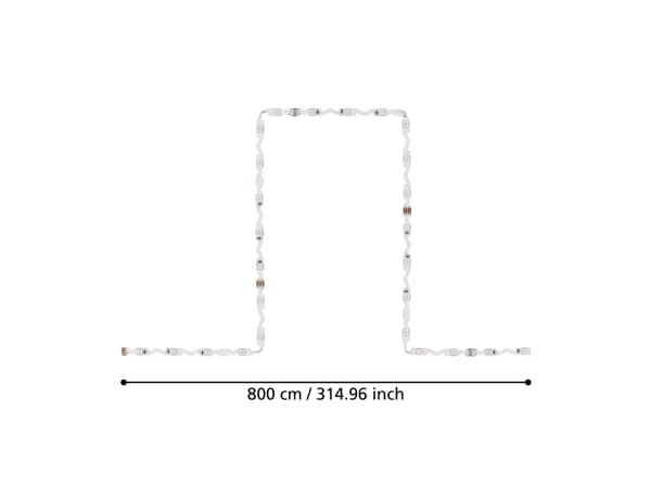 EGLO Flexible Stripe, Universale lysstriper, Innendørs, Hvit, IP20, II, LED