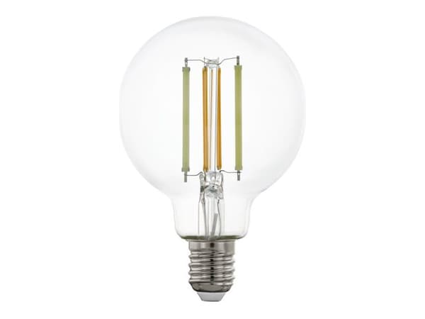 Eglo Connect-Z - LED-glödlampa med filament - form: G80 - E27 - 6 W (motsvarande 60 W) - klass E - tonbar vit - 2200-6500 K - transparent
