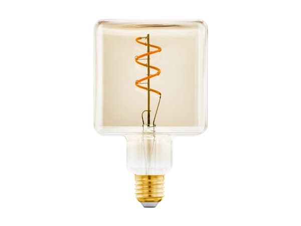 Eglo - LED-glödlampa med filament - form: kub - E27 - 4 W - klass G - varmt vitt ljus - 1600 K - bärnsten