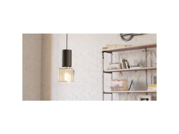 Eglo - LED-glödlampa med filament - form: kub - E27 - 4 W - klass G - varmt vitt ljus - 1600 K - bärnsten