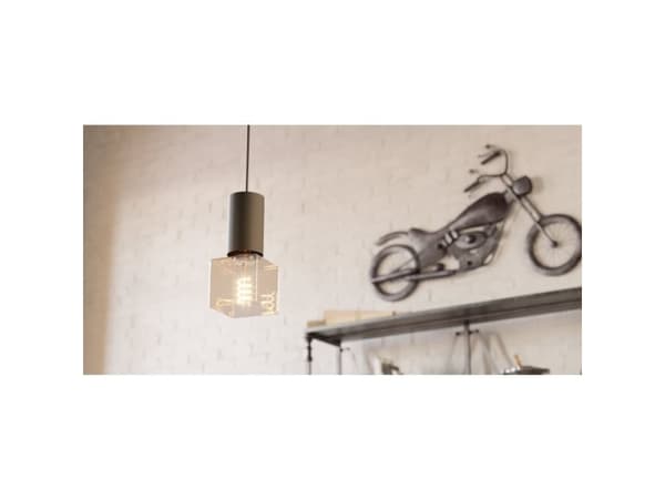 Eglo - LED-glödlampa med filament - form: kub - E27 - 4 W - klass G - varmt vitt ljus - 1600 K - bärnsten