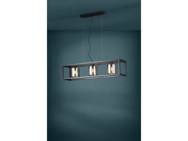 EGLO BRISLING LÅNGBORD 3XE27 L110 RÖK/SVART