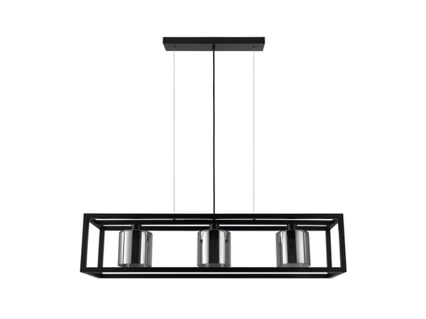 EGLO BRISLING LANGBORD 3XE27 L110 RØG/SORT