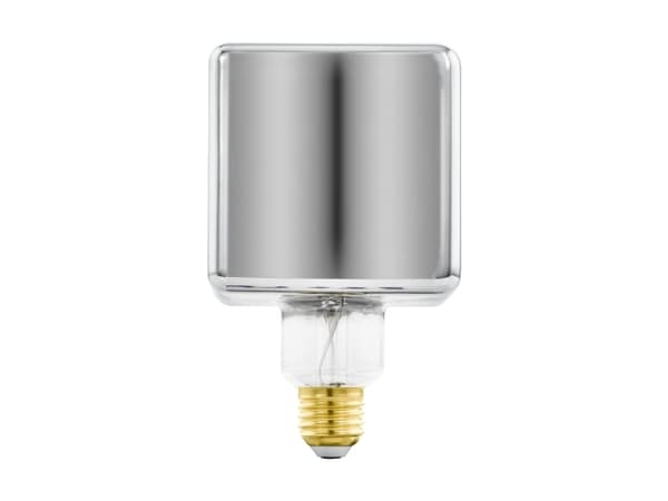 Eglo - LED-glödlampa med filament - form: kub - E27 - 4 W - klass G - varmt vitt ljus - 1700 K - genomskinligt svart