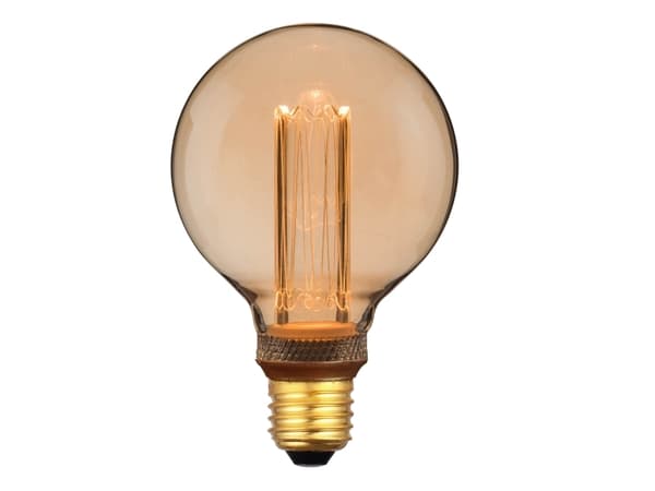 Eglo - LED-glödlampa med filament - form: G95 - E27 - 4.3 W (motsvarande 20 W) - varmt vitt ljus - 1800 K