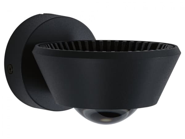 Paulmann Sabik, Ytmonterad, 1 lampor, 2700 K, IP44, Svart