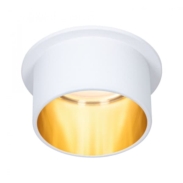Paulmann Gil Coin, Utanpåliggande spotlight, 230 V, Guld, Vit