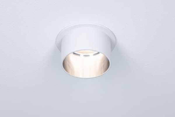 Innfelt armatur Gil Coin 3StepDim rd starr LED 3x6W 2700K 230V weiß matt/eisen Alu