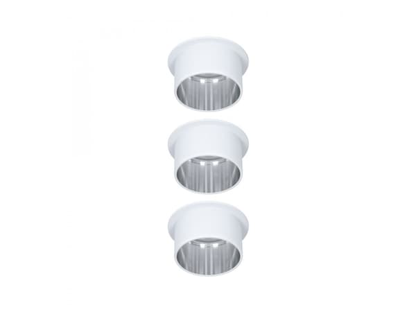 Innfelt armatur Gil Coin 3StepDim rd starr LED 3x6W 2700K 230V weiß matt/eisen Alu Børstet jern, Hvit