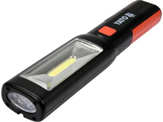 Yato YT-08504, 3 W, LED, 8 lamppu(a), 1800 mAh, Musta, Kädessä kannettava työvalo