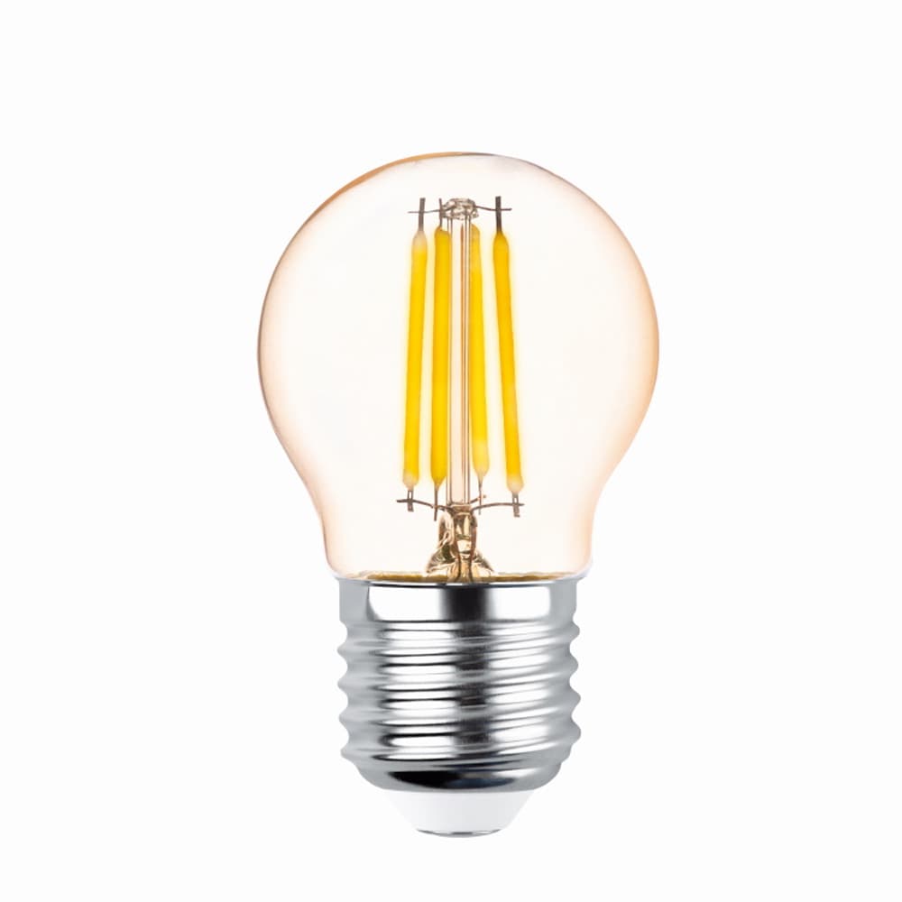 Forever LED-lampa E27 G45 4W 2200K 400lm Guld