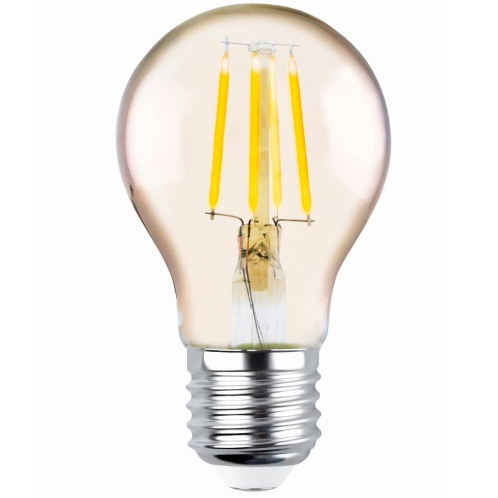 Forever LED-lampa E27 A60 4W 2200K 400lm Guld