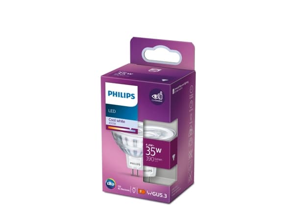 Philips 8719514307643, 4,4 W, 35 W, GU5.3, 390 lm, 15000 timer, Kjølig hvit