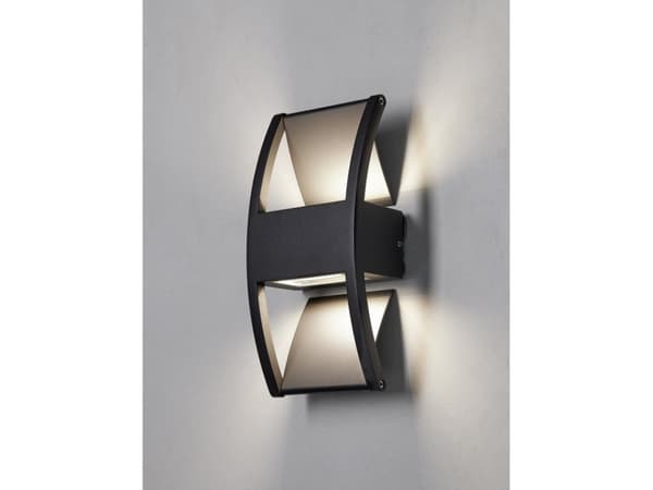 LÆRK VÆGLAMPE SORT UP/DOWNLIGHT